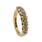 9ct Yellow Gold Diamond 0.33ct 7 Stone Ring