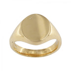 9ct Yellow Gold Gents Oval Signet Ring