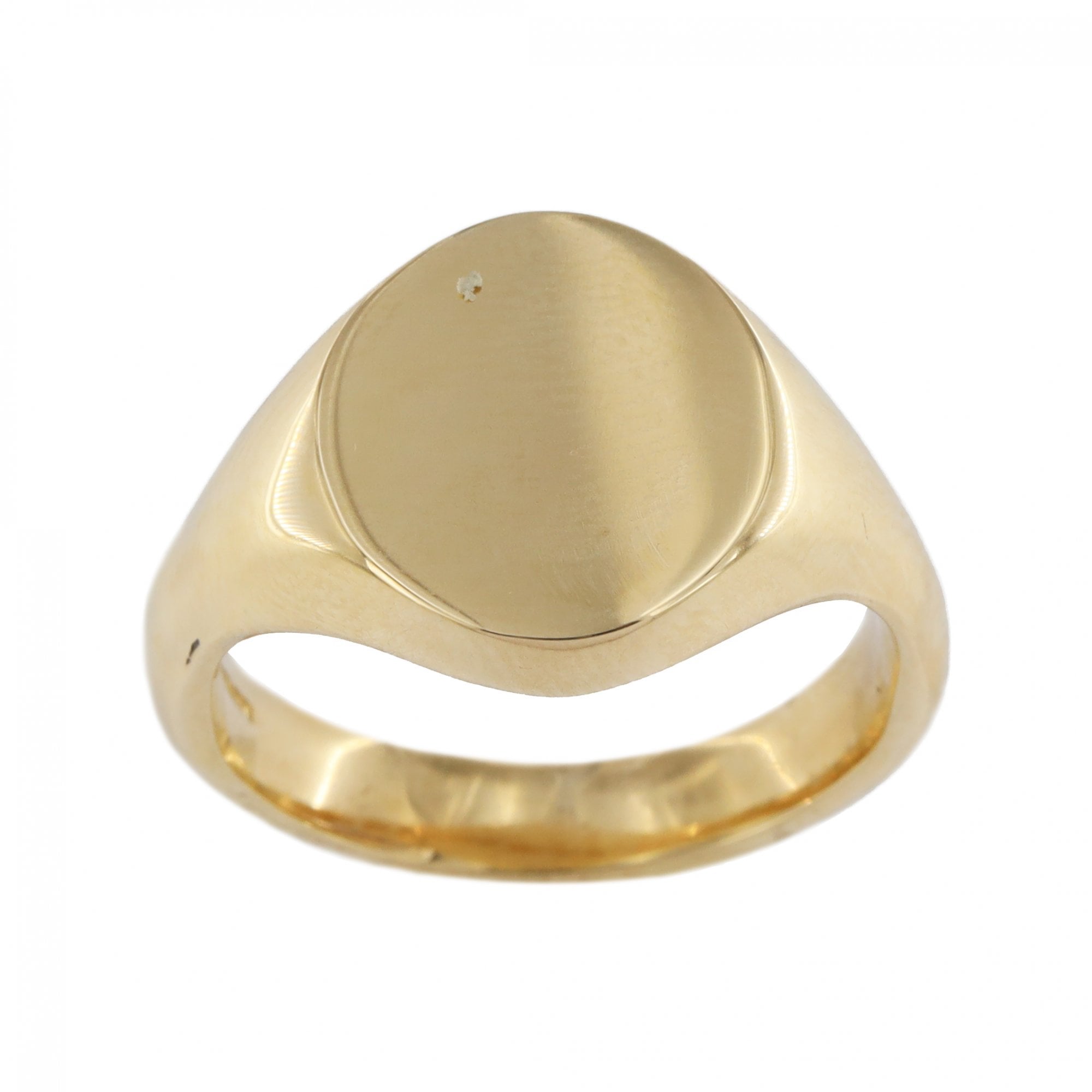 9ct Yellow Gold Gents Oval Signet Ring