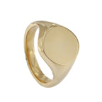9ct Yellow Gold Gents Oval Signet Ring