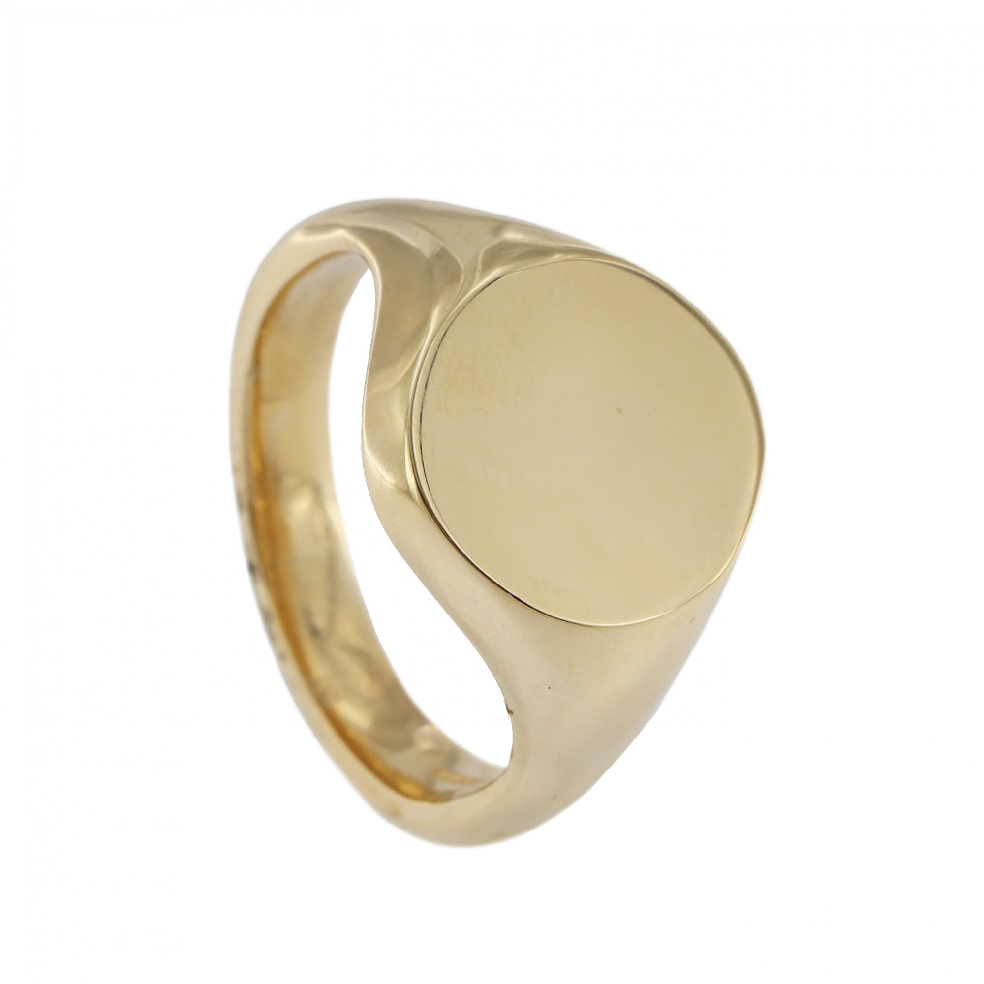 9ct Yellow Gold Gents Oval Signet Ring
