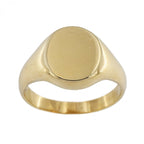 9ct Yellow Gold Oval Shape Signet Ring
