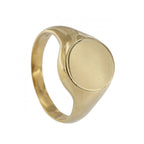 9ct Yellow Gold Oval Shape Signet Ring