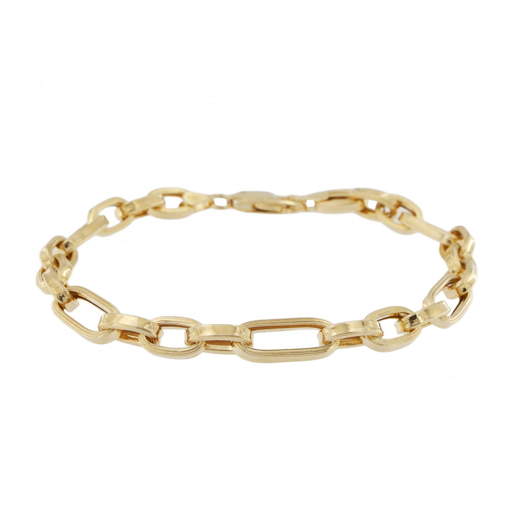 9ct Yellow Gold Figaro Link Bracelet 7.5"