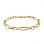 9ct Yellow Gold Figaro Link Bracelet 7.5"