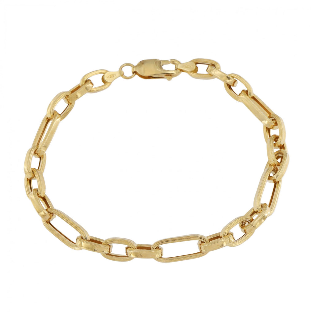 9ct Yellow Gold Figaro Link Bracelet 7.5"