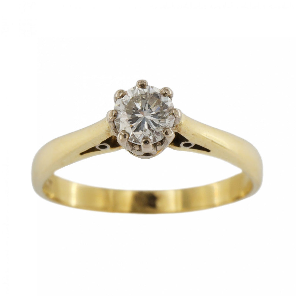18ct Yellow Gold Diamond 0.25ct Solitaire Ring