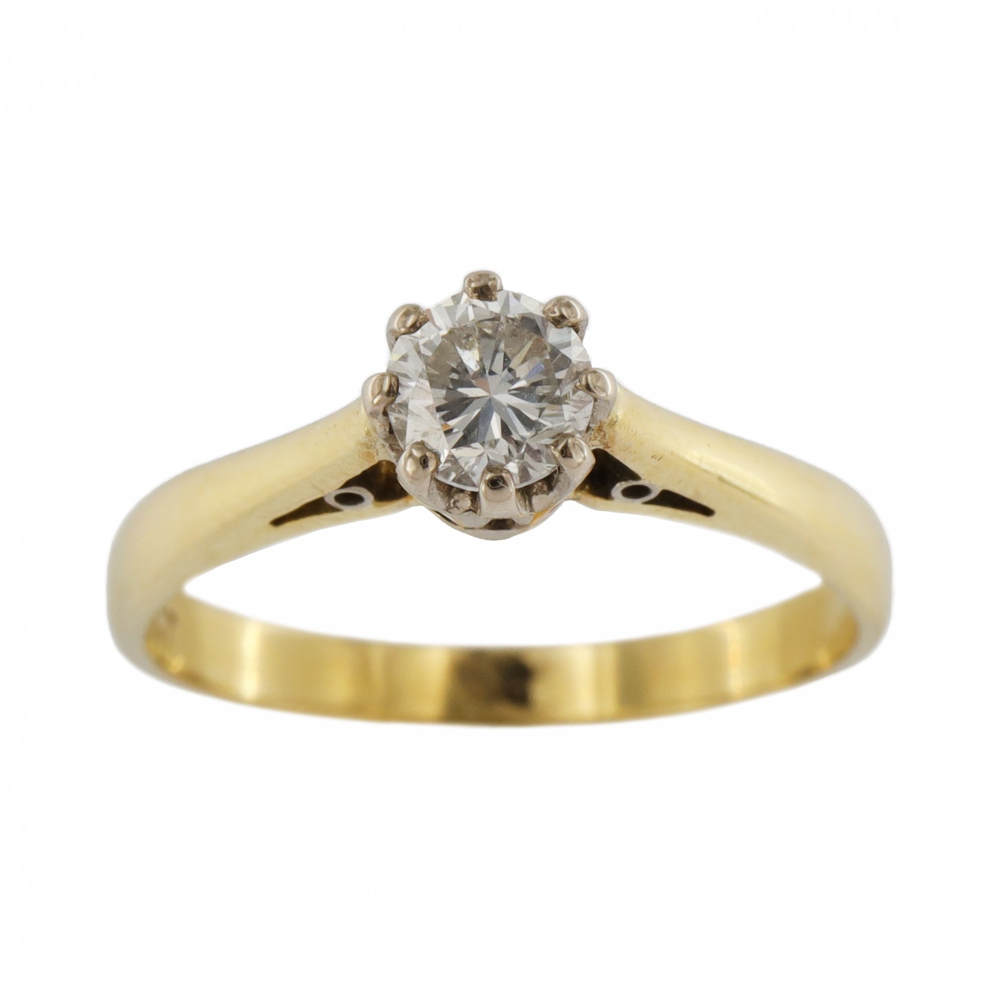 18ct Yellow Gold Diamond 0.25ct Solitaire Ring
