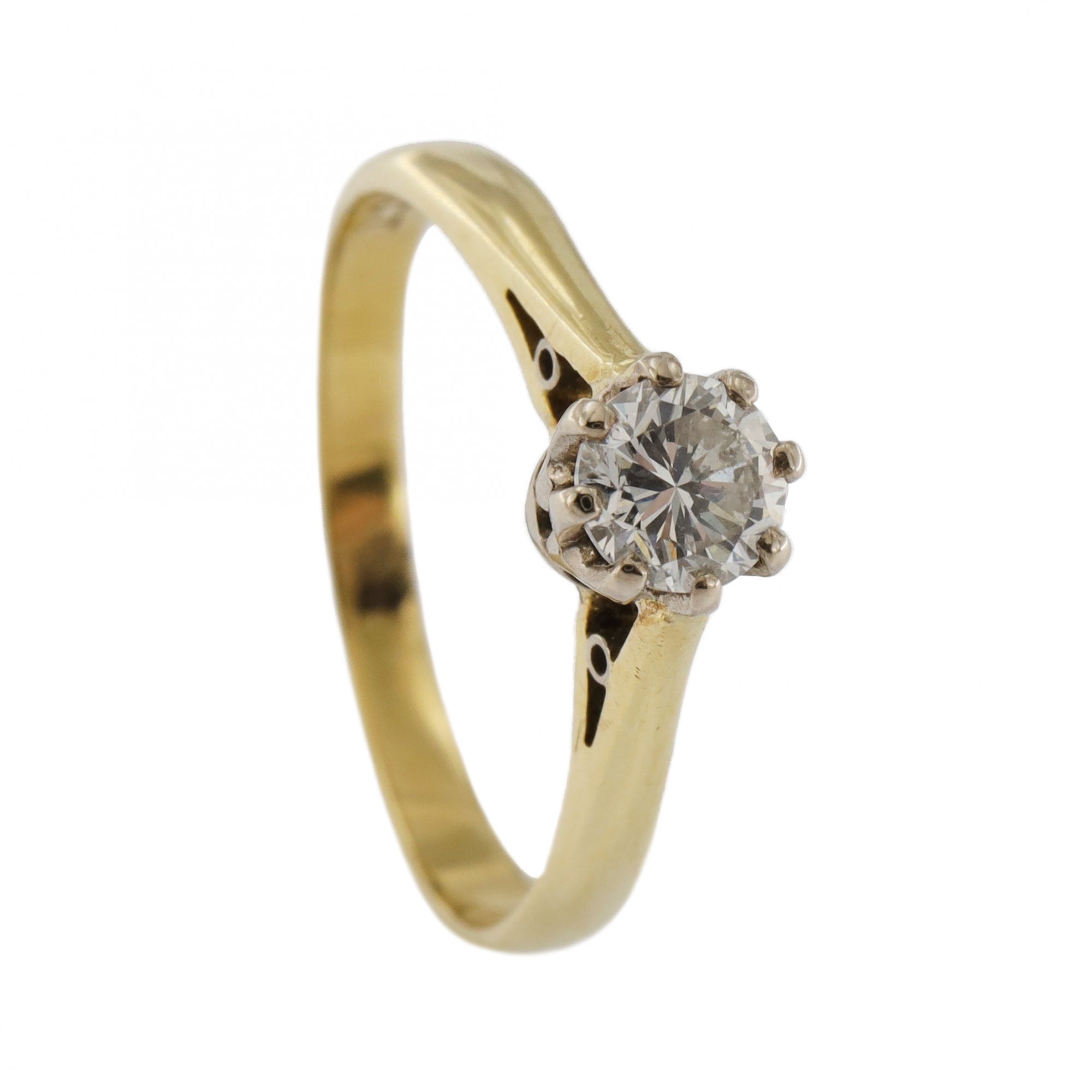 18ct Yellow Gold Diamond 0.25ct Solitaire Ring