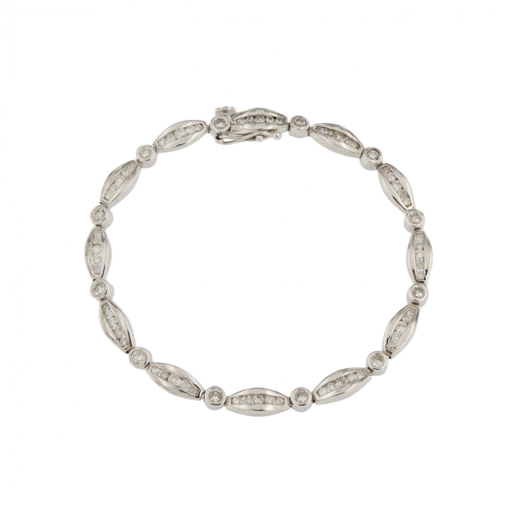 9ct White Gold Diamond 2.03ct Bracelet