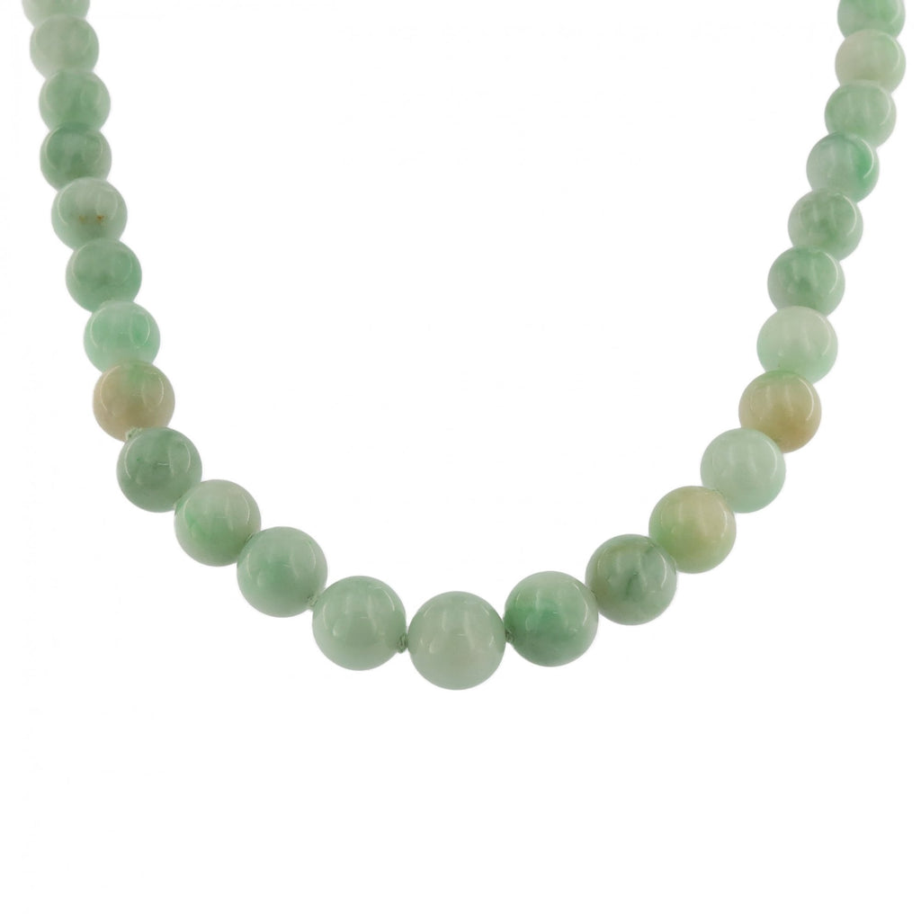 9ct Jade Bead Necklet 20"