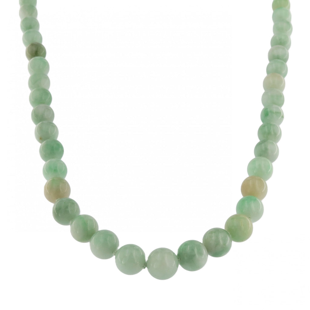 9ct Jade Bead Necklet 20"
