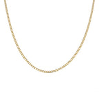 18ct Yellow Gold Diamond Cut Curb Chain 20"