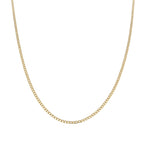18ct Yellow Gold Diamond Cut Curb Chain 20"