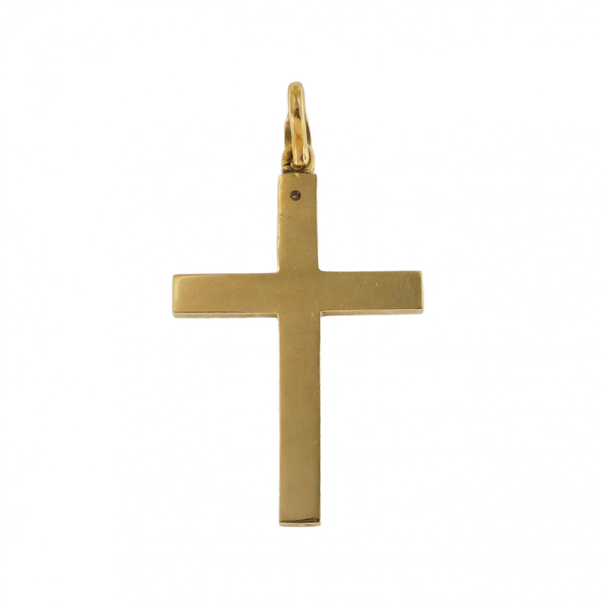 14ct Yellow Gold Seedpearl Cross