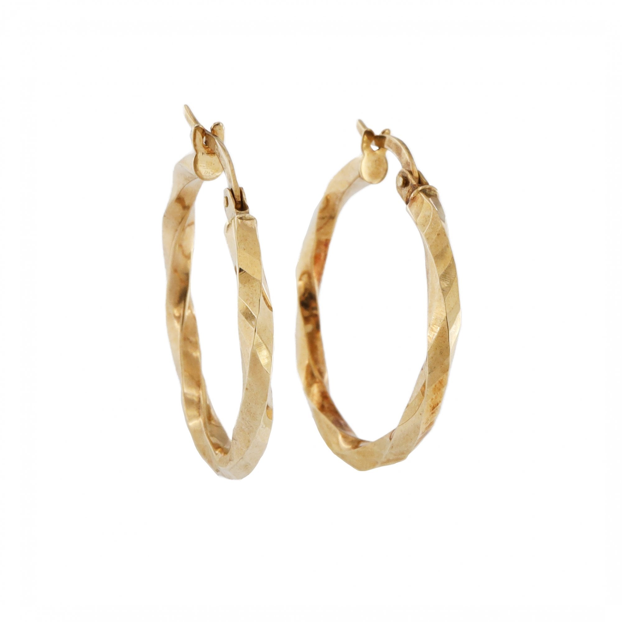 9ct Yellow Gold Hoop Earrings