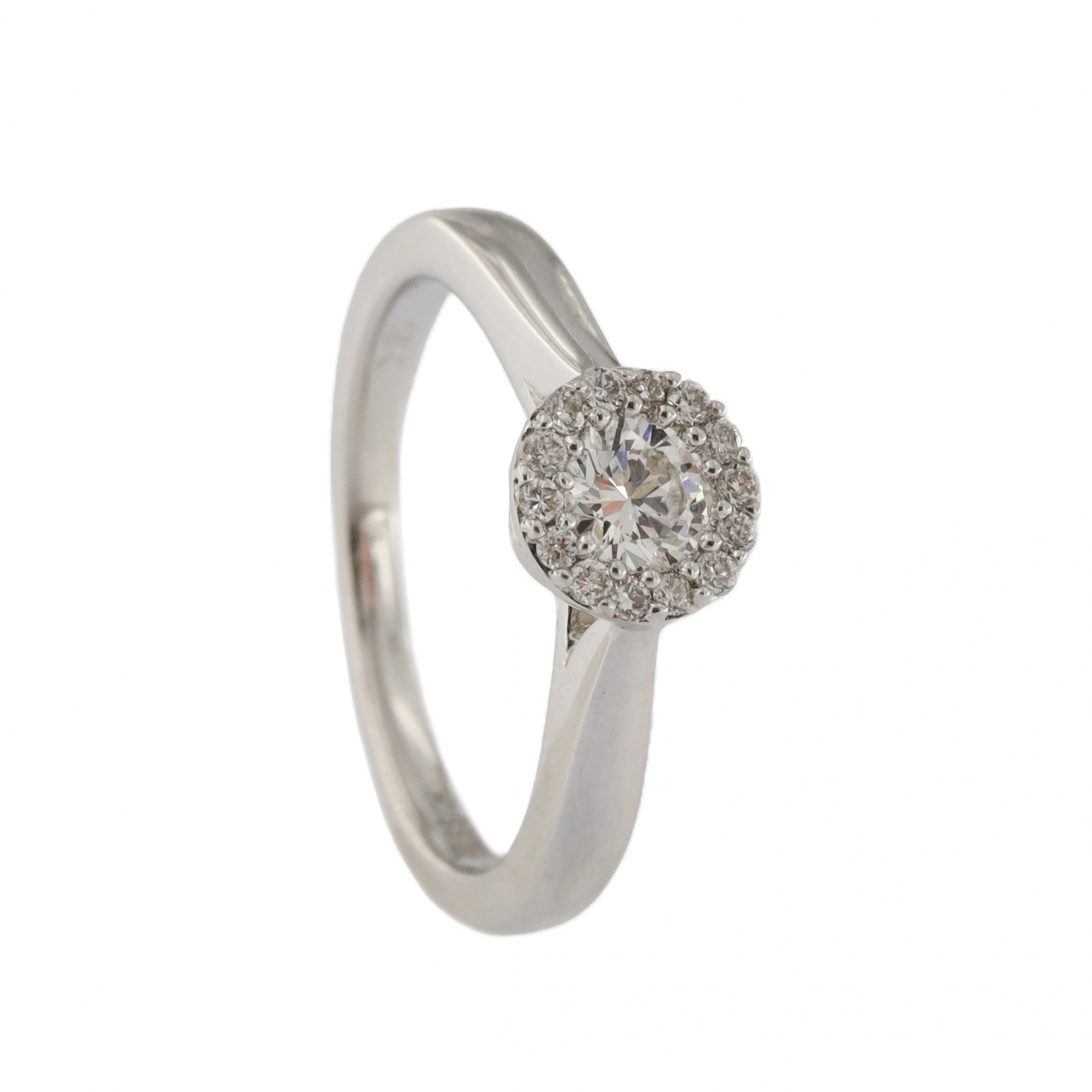 18ct White Gold  Diamond 0.33ct Cluster