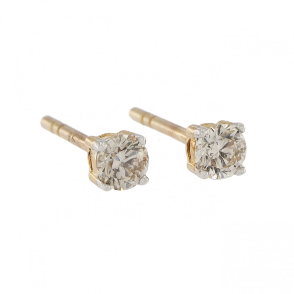 9ct Yellow Gold Diamond 0.20ct Stud Earrings