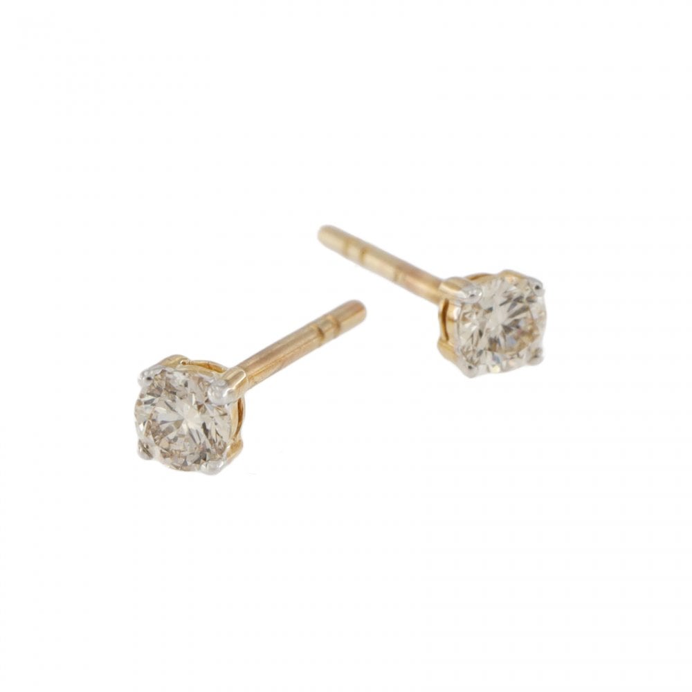 9ct Yellow Gold Diamond 0.20ct Stud Earrings