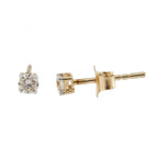 9ct Yellow Gold Diamond 0.20ct Stud Earrings