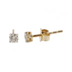 9ct Yellow Gold Diamond 0.30ct Stud Earrings