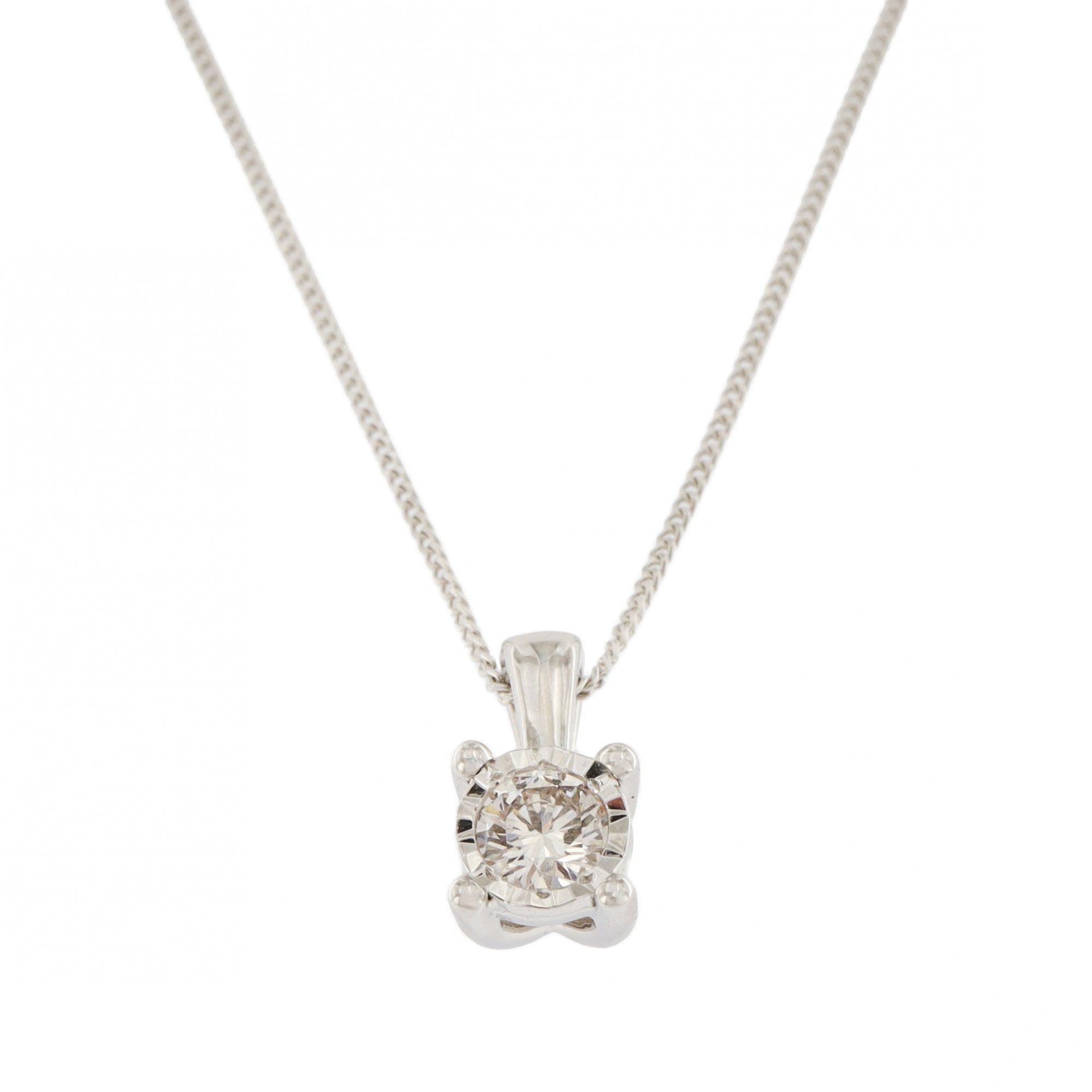 Platinum Diamond 0.25ct Pendant & Chain