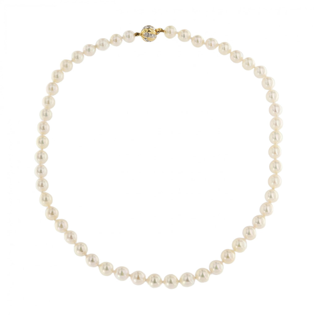 14ct Yellow Gold 7mm Cultured Pearls