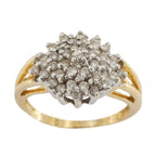 18ct Yellow Gold Diamond 0.50ct Cluster Ring