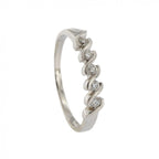 18ct White Gold 5 Stone Diamond 1/2 Eternity Ring