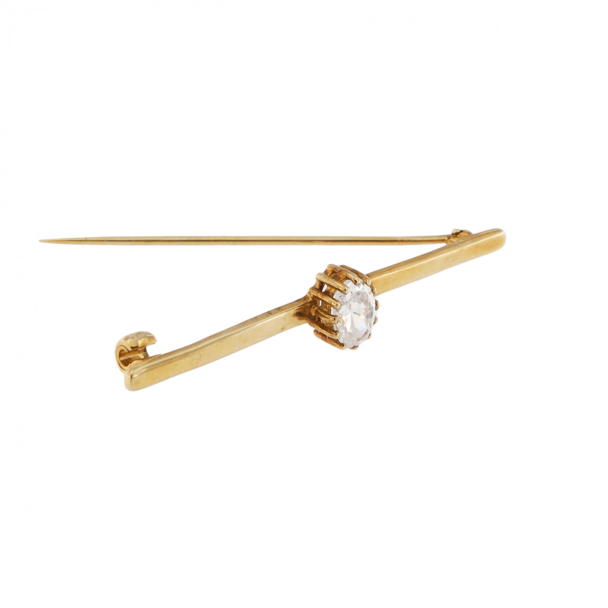 9ct Yellow Gold Oval Brooch