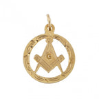 9ct Yellow Gold Masonic Round Pendant