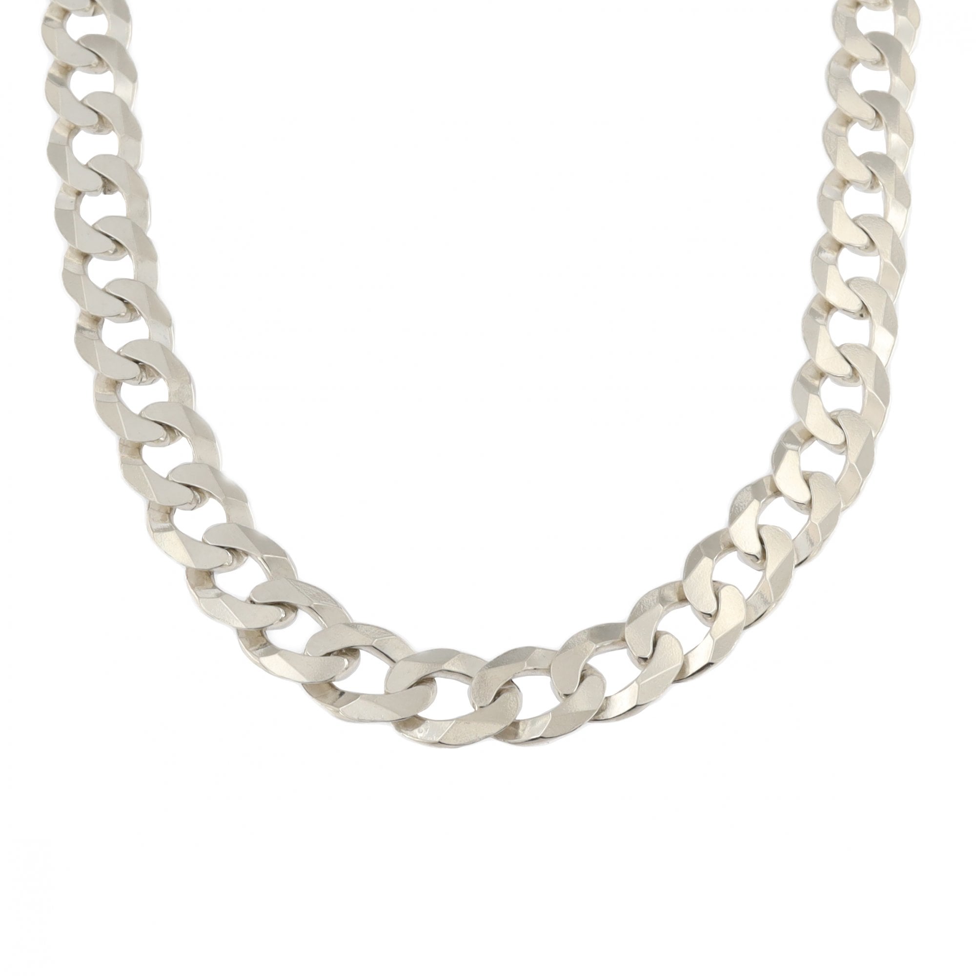 Silver Curb Chain 22"