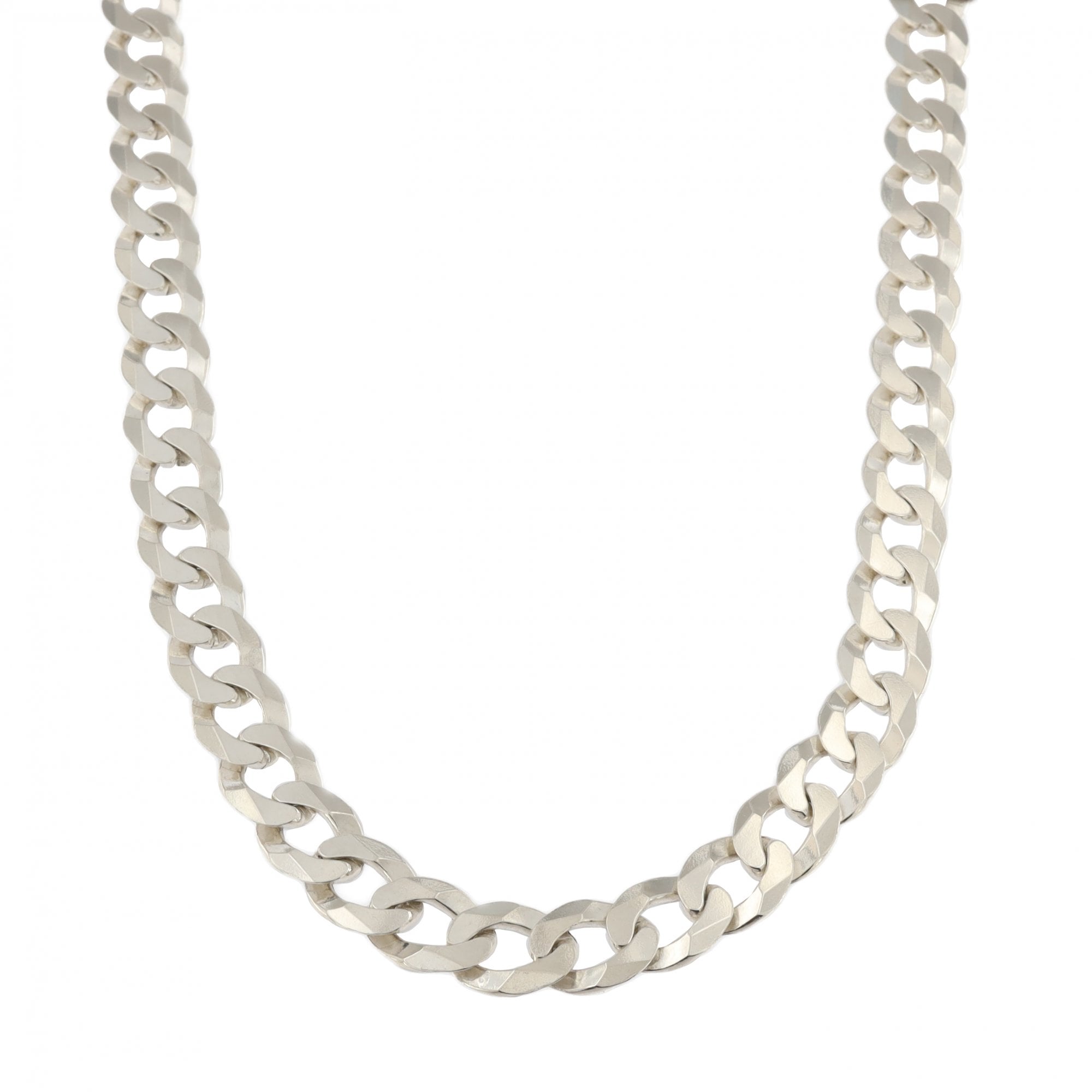 Silver Curb Chain 22"