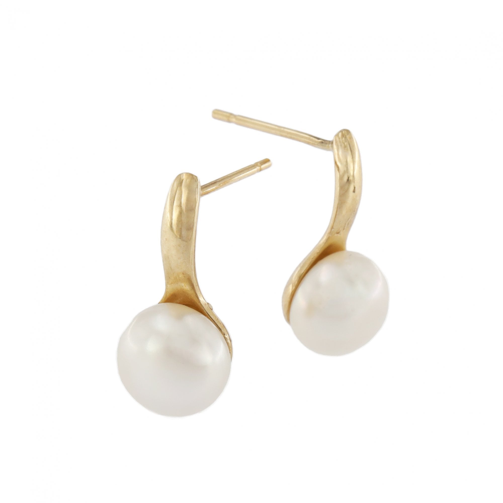 9ct Yellow Gold Pearl - Cultured Drop Earrings