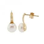 9ct Yellow Gold Pearl - Cultured Drop Earrings