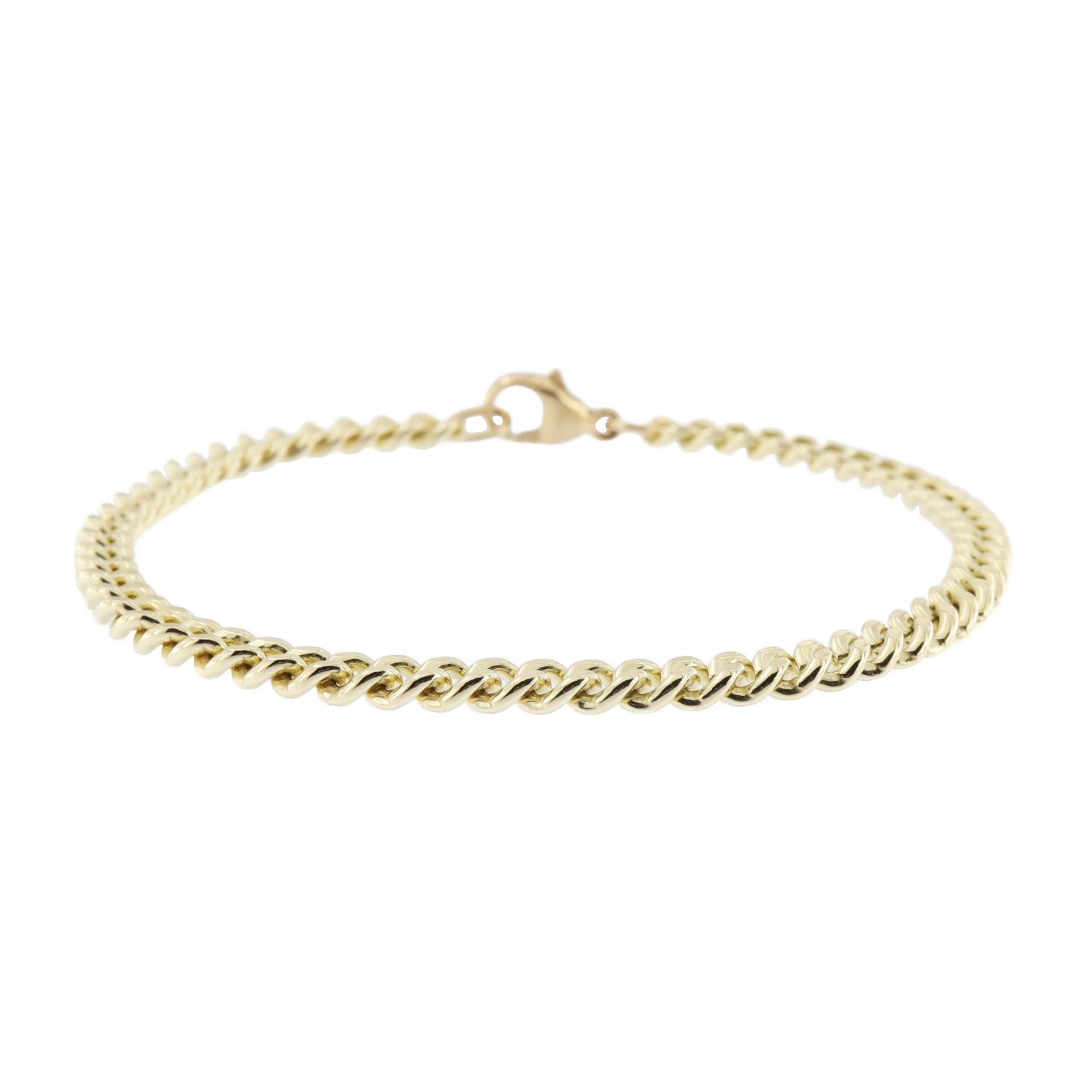 9ct Yellow Gold Curb Chain 7"