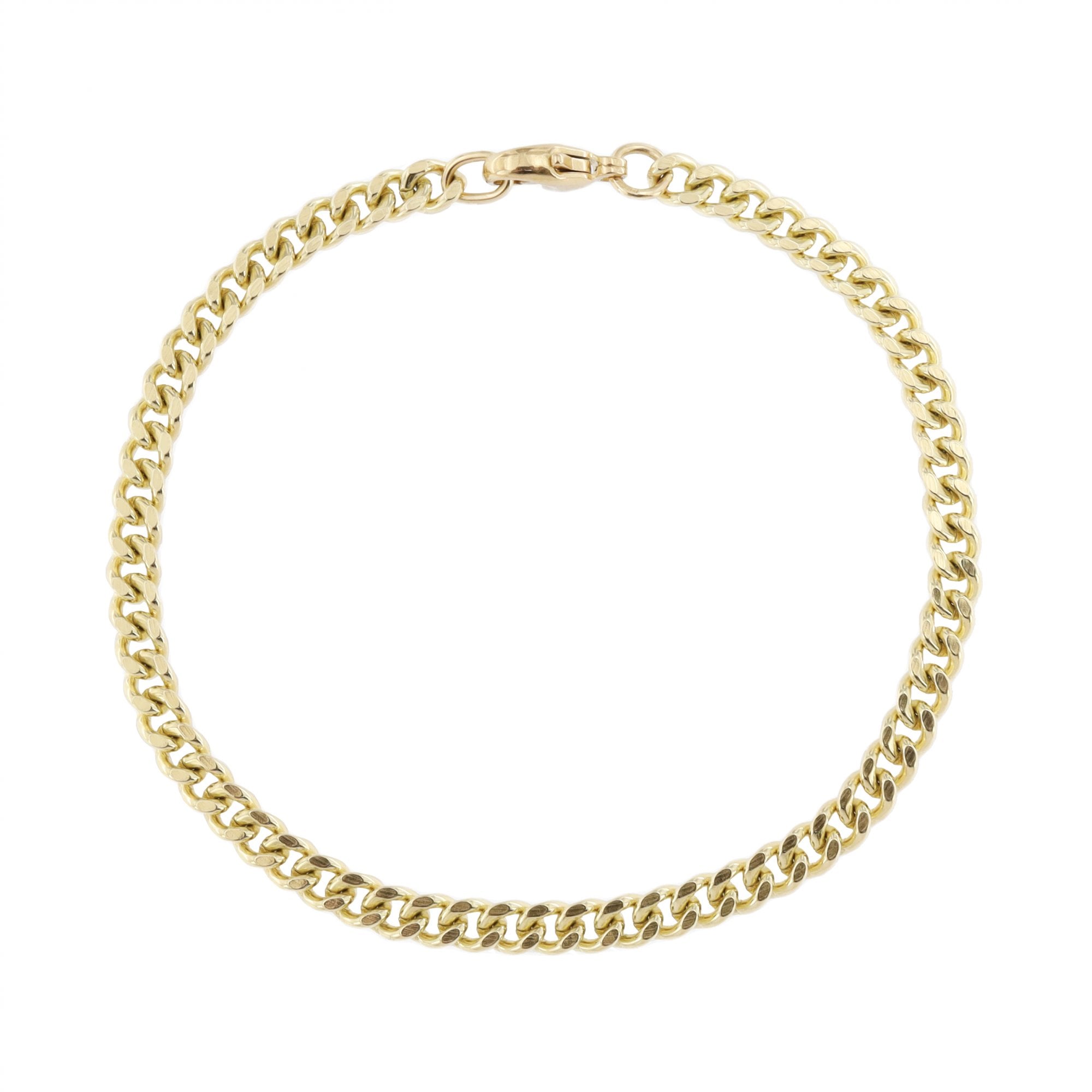 9ct Yellow Gold Curb Chain 7"