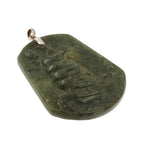 Silver Jade Ship Pendant