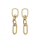 9ct Yellow Gold Chain Link Drop Earrings