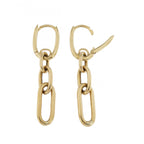 9ct Yellow Gold Chain Link Drop Earrings