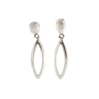 9ct White Gold Drop Earrings