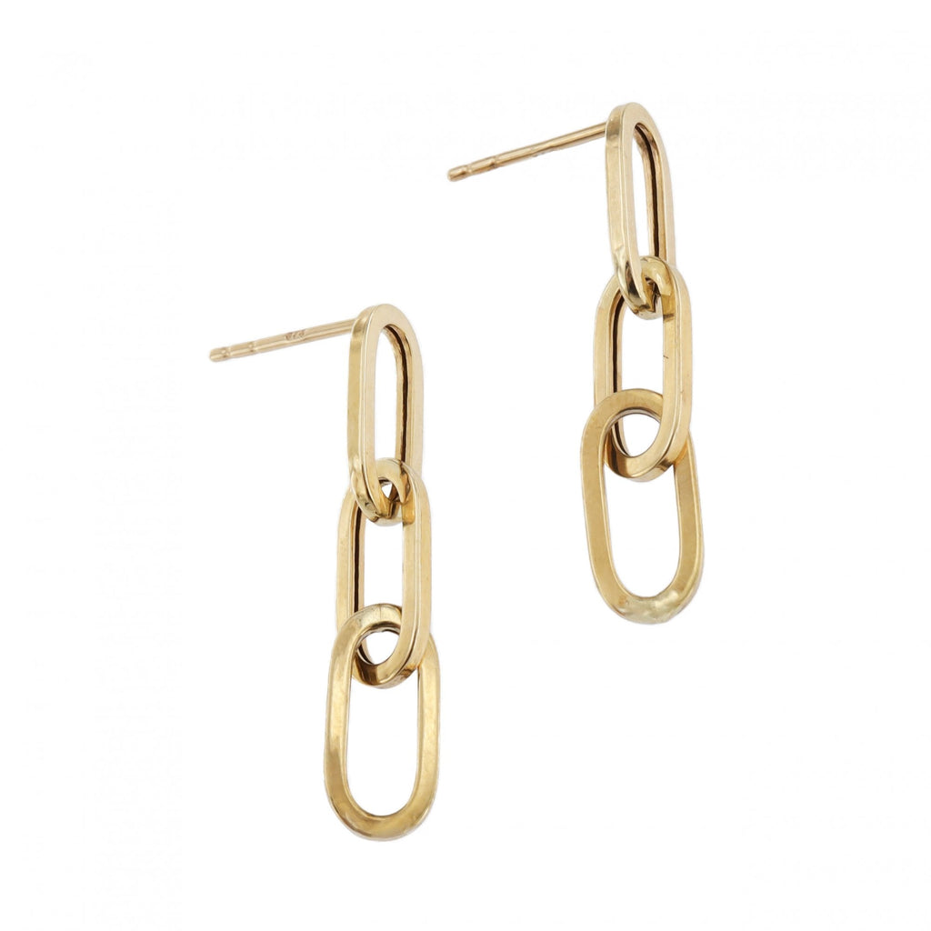 9ct Yellow Gold Chain Drop Earrings