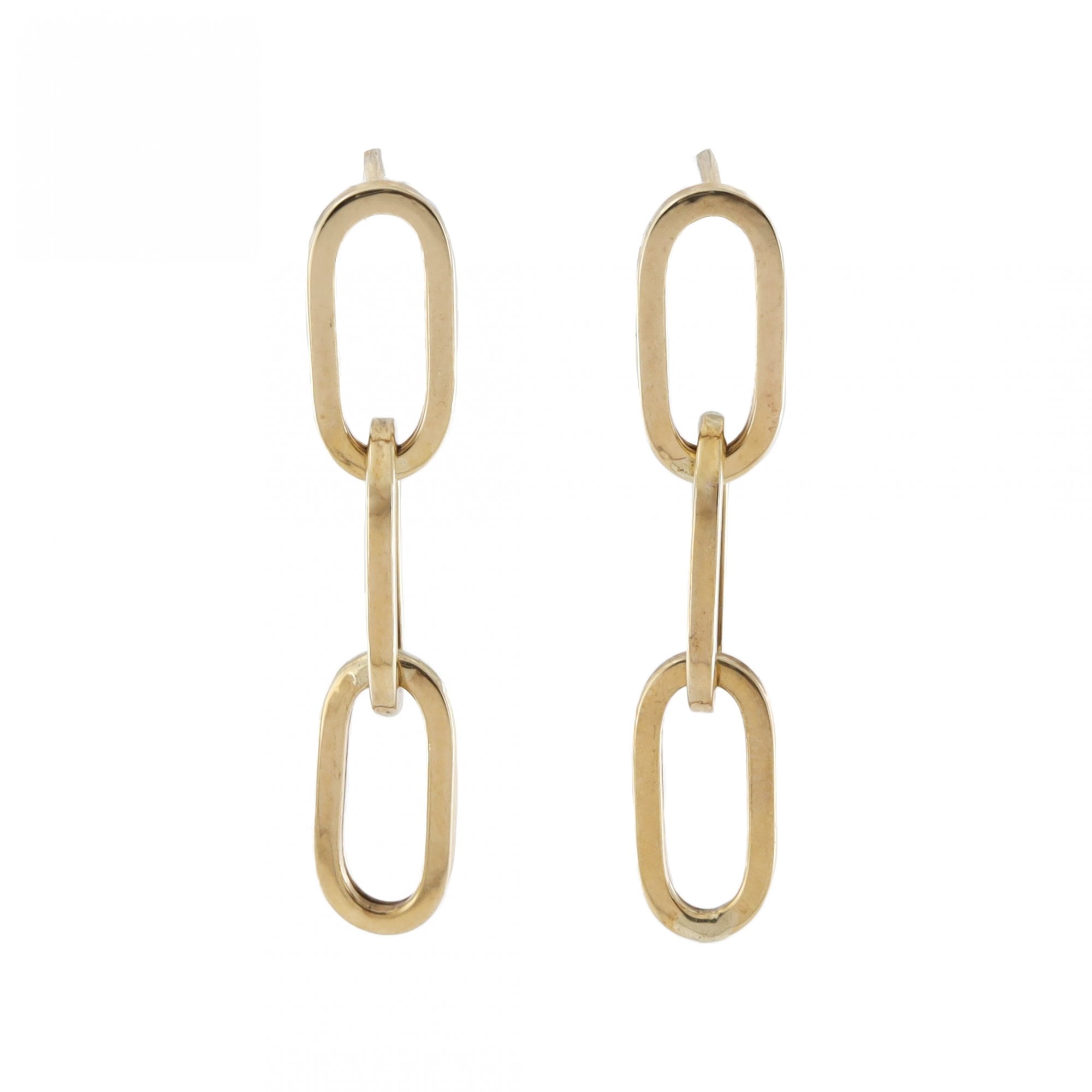 9ct Yellow Gold Chain Drop Earrings