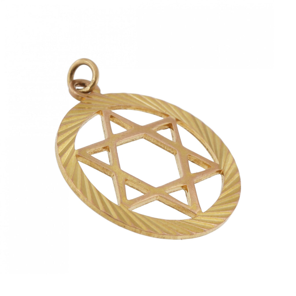 9ct Yellow Gold Star of David Pendant