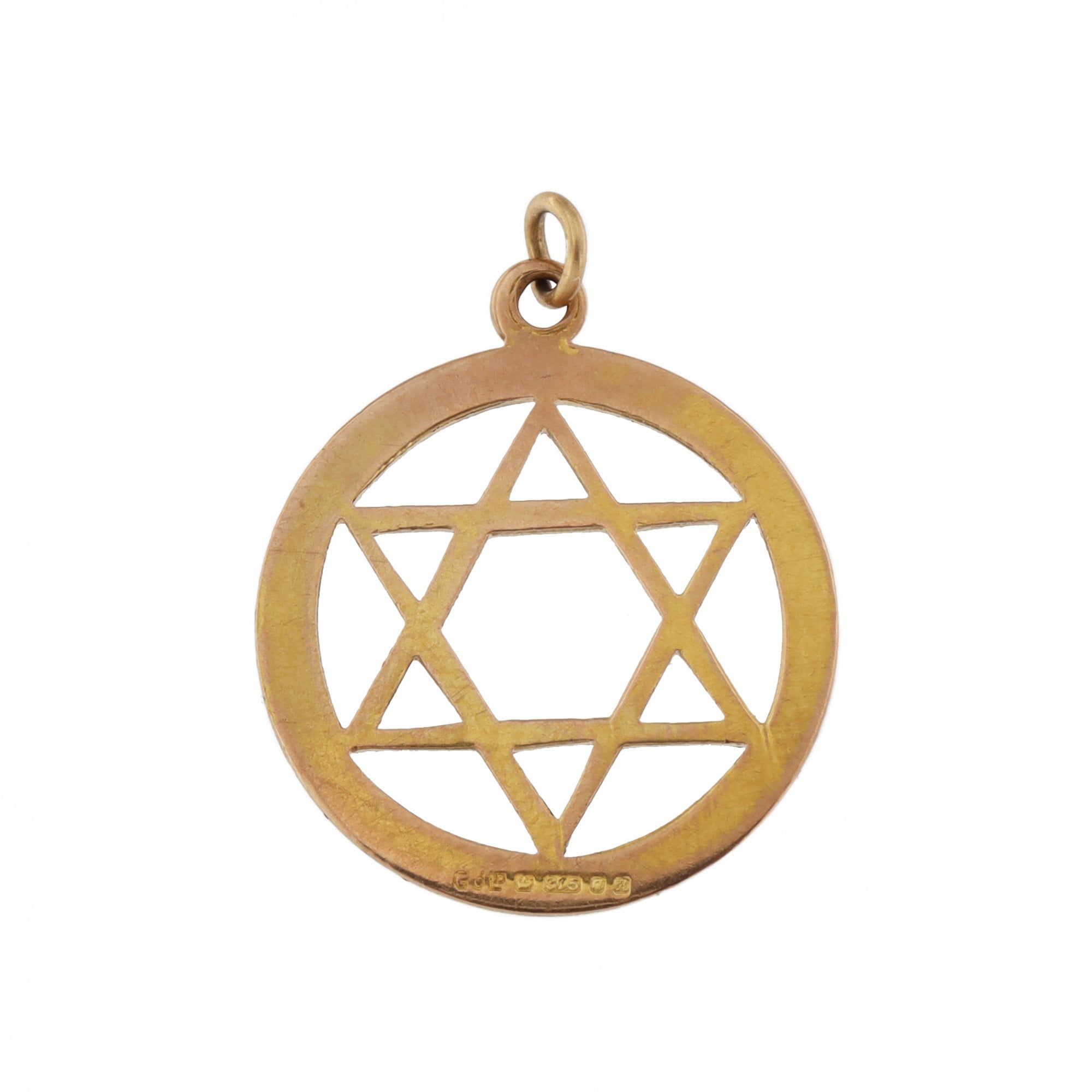 9ct Yellow Gold Star of David Pendant