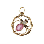 9ct Yellow Gold Multicoloured Stone Pendant