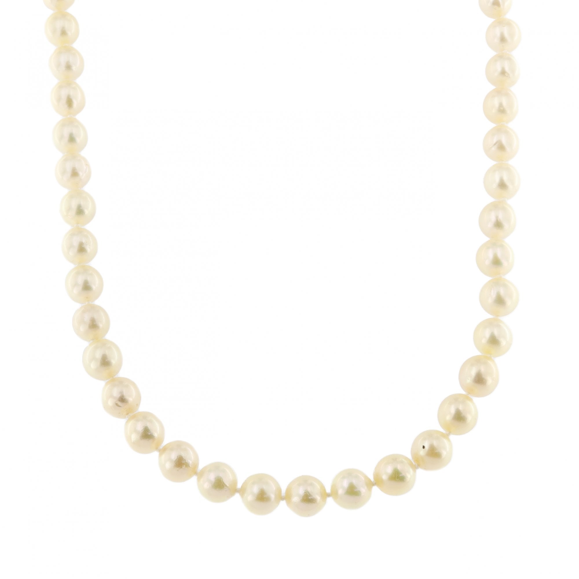 9ct Yellow Gold Pearl Necklace 8.5mm 20"
