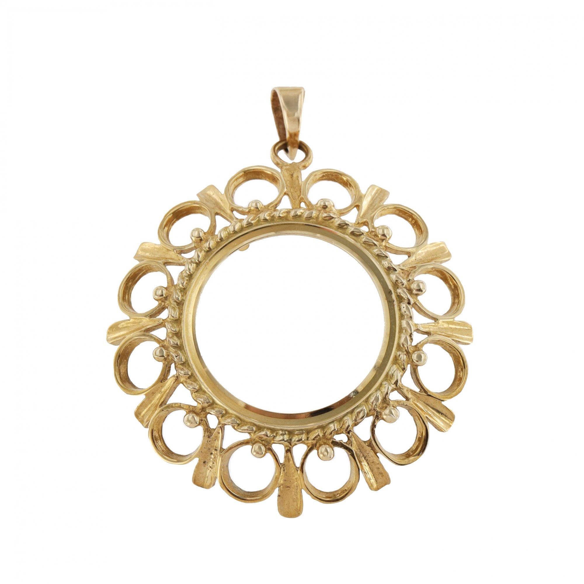 9ct Yellow Gold Full Sovereign Mount Pendant