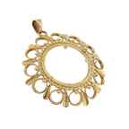 9ct Yellow Gold Full Sovereign Mount Pendant