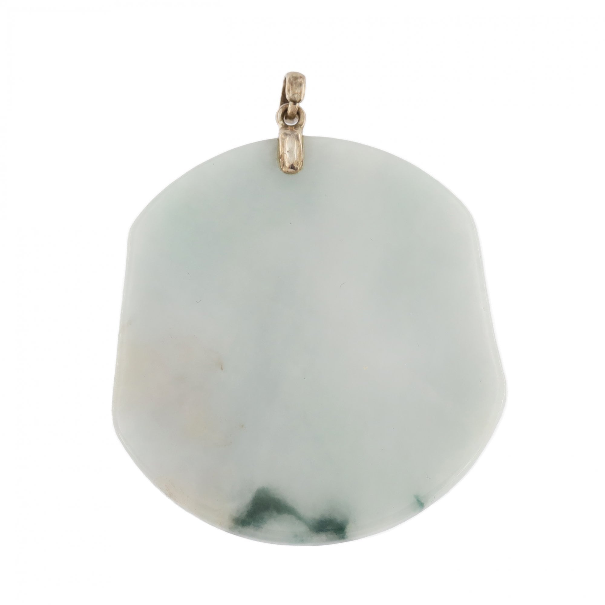 Silver White Jade Fishing Pendant